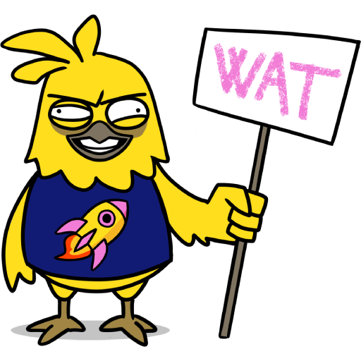 WAT bird with WAT flag